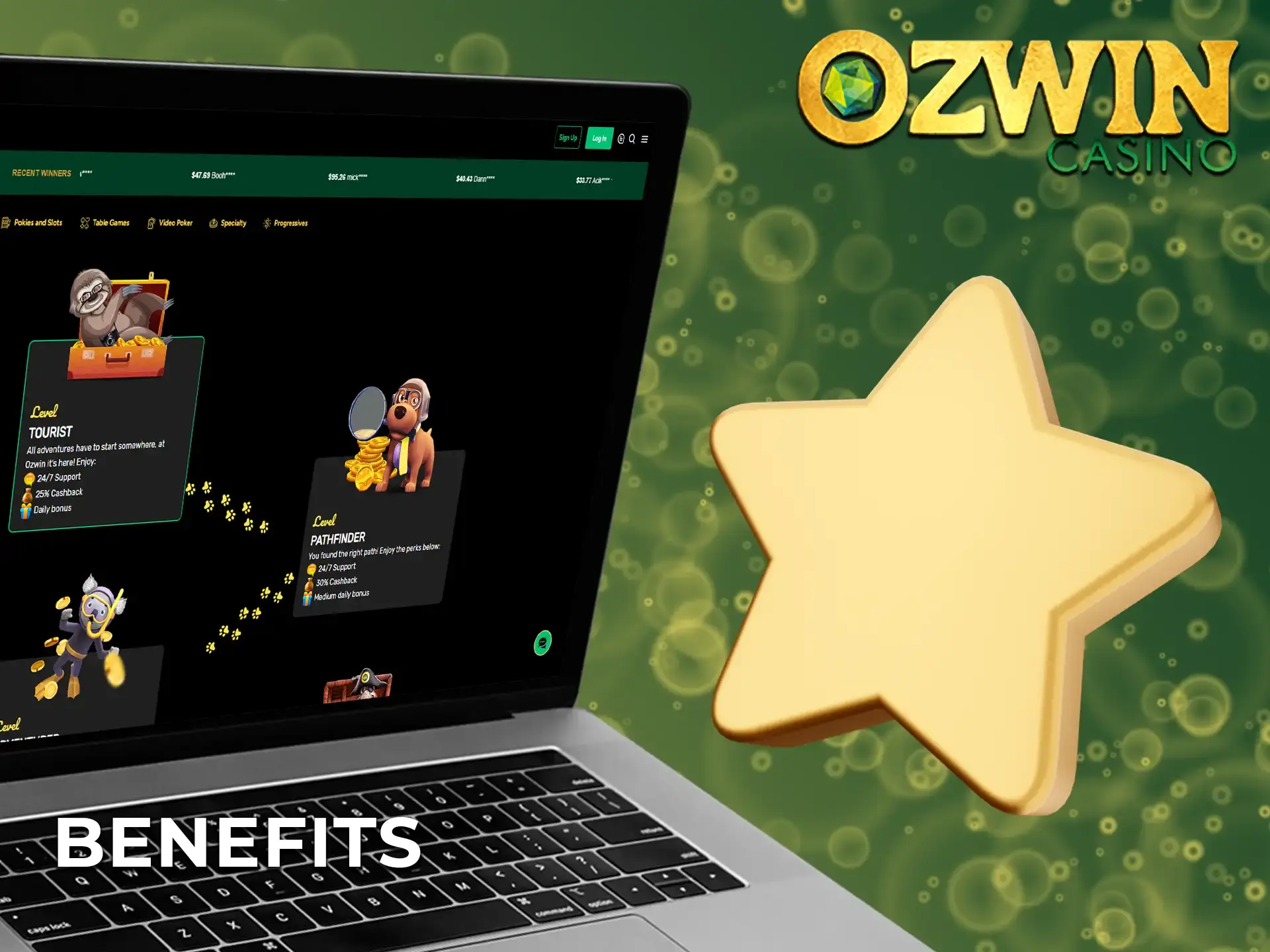 Ozwin Casino has a lot of advantages for its customers.